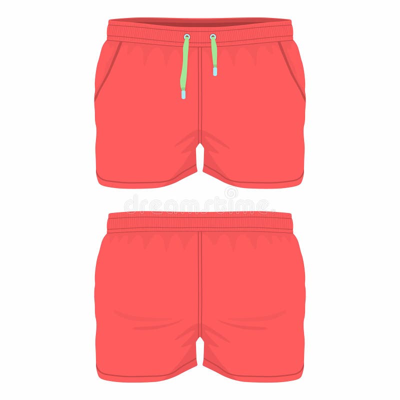 Men`s red sport shorts stock vector. Illustration of football - 109571609