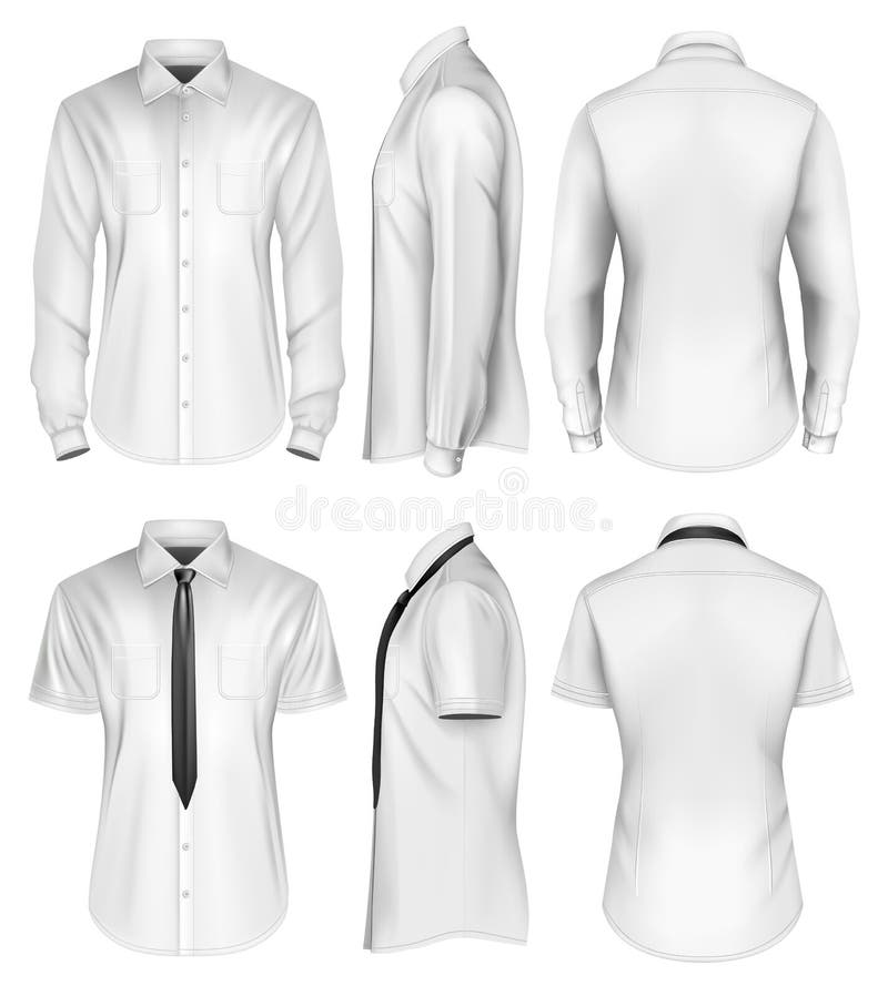 Men S Button Down Shirt Design Template Stock Vector - Illustration of ...