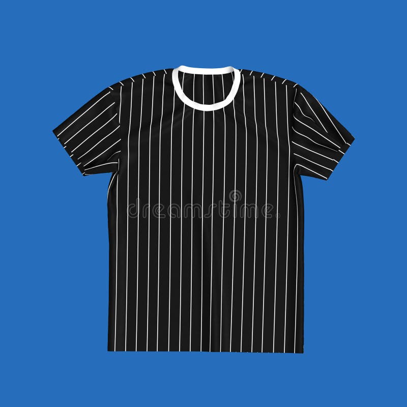 Download Blank Striped Black Short Sleeve T-shirt Mockup In Front ...
