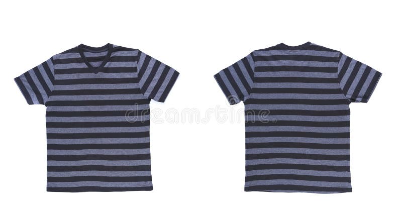 Men S Striped T-shirt with Clipping Path Stock Photo - Image of tshirt ...