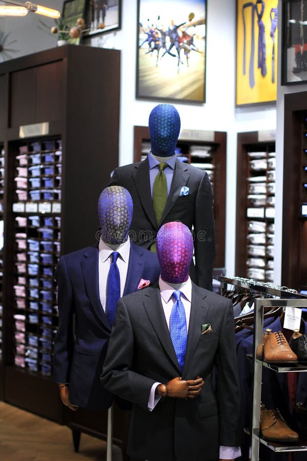 Men`s suit store display stock photo. Image of forward 89345030