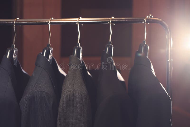 Hanging Suits stock image. Image of pinstripe, designer - 3820309