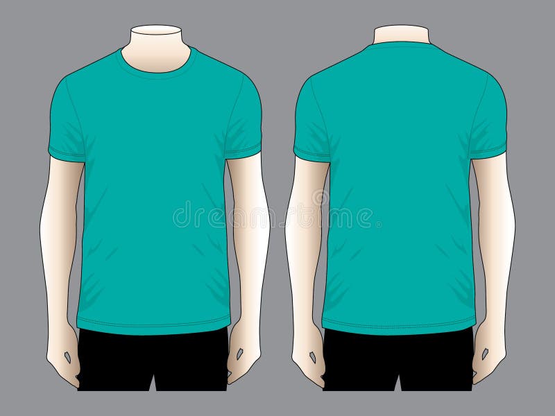 teal shirt front and back