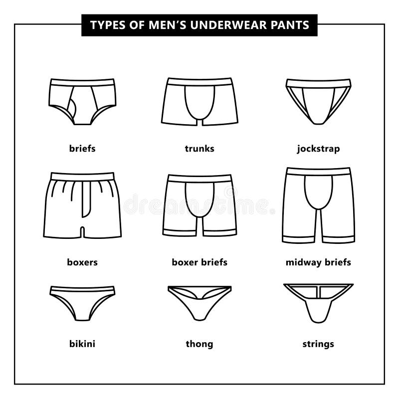 Mens Underwear Types Stock Illustrations – 26 Mens Underwear Types