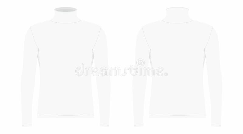 Men S White Long Sleeve T-shirt. Stock Vector - Illustration of ...