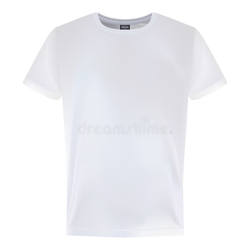 Men s White Short Sleeve T-Shirt Design Templates Isolated On A White Background. Vector Illustration vector illustration Men s White Short Sleeve T-Shirt Design Templates Isolated On A White Background. Vector Illustration vector illustration