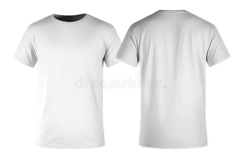 Men S White T-Shirt Template for Design Mockup and Print. Generative AI ...