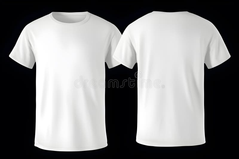 Men S White T-Shirt Template for Design Mockup and Print. Generative AI ...