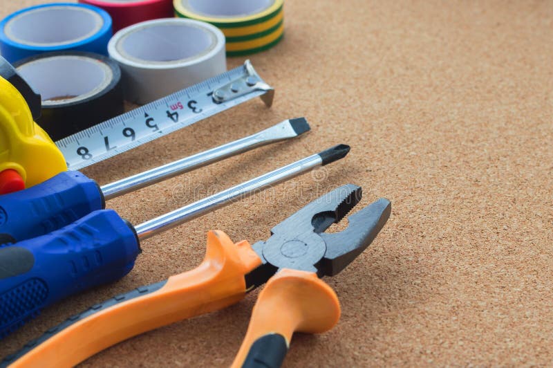 Men`s Work. the Repair Tools are on the Table Stock Photo Image of