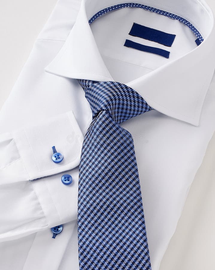 Men Shirt Clothing with Tie on White Stock Image Image of style