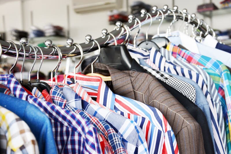 Men shirts at boutique stock photo. Image of boutique 59079320