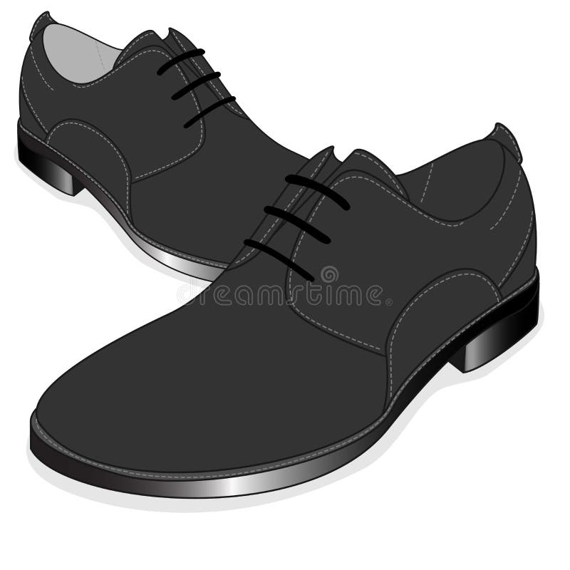 Men Shoes Illustration Isolated Stock Vector - Illustration of shine ...