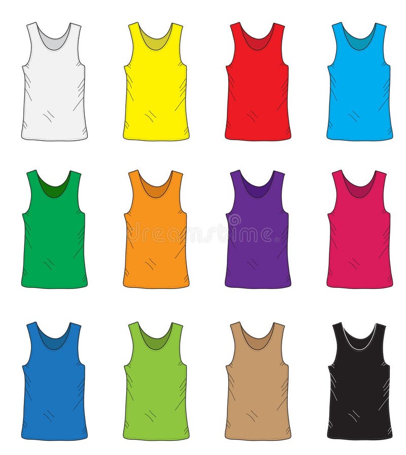 Men& x27; sistema de la plantilla del diseño de las camisetas de s Camiseta multicolora sin las mangas Estilo del dibujo de la ma libre illustration Men& x27; sistema de la plantilla del diseño de las camisetas de s Camiseta multicolora sin las mangas Estilo del dibujo de la ma libre illustration