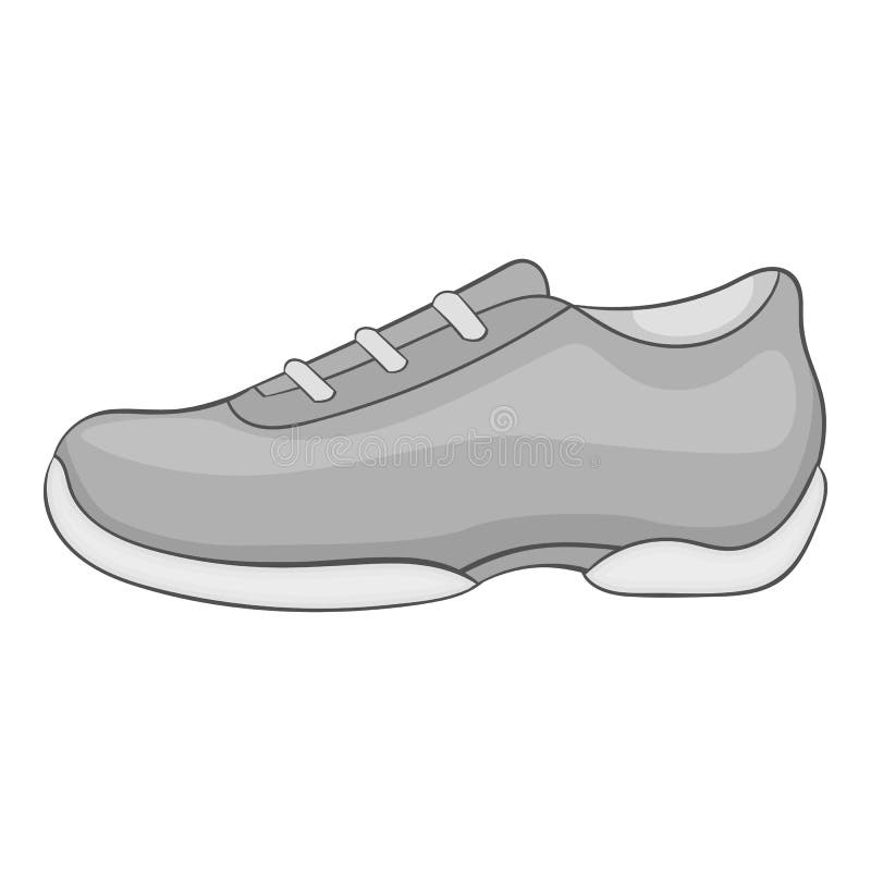 Men Sneakers Icon, Monochrome Style Stock Vector - Illustration of ...