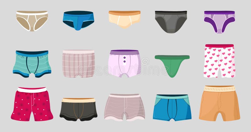 Doodle Set With Men's Underwear Seamless Pattern. Casual Underclothes For  Boys Cartoon Background. Royalty Free SVG, Cliparts, Vectors, and Stock  Illustration. Image 67656450.