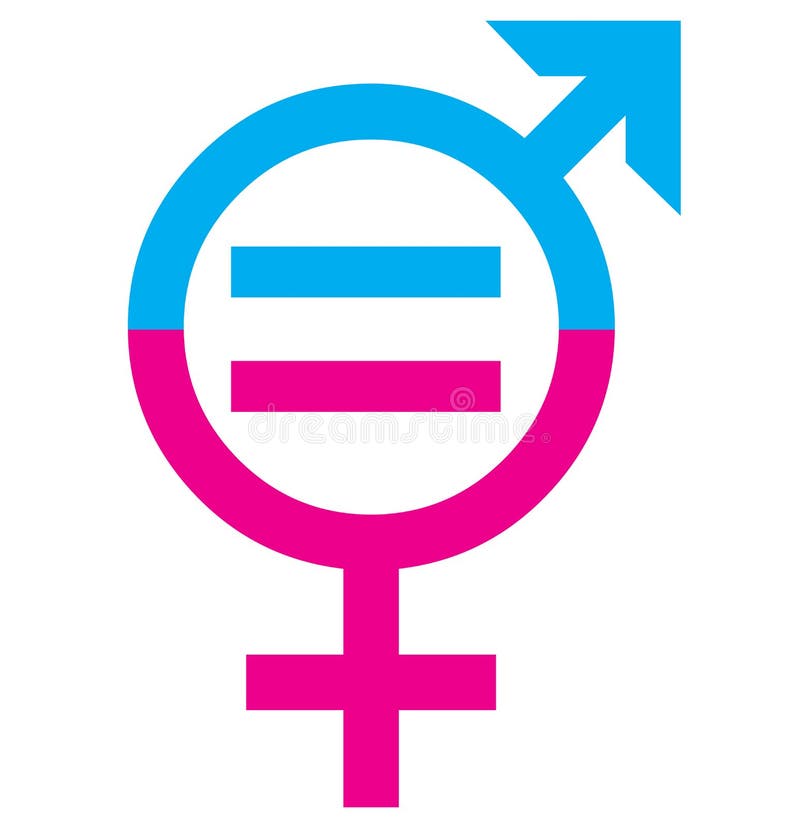 Men And Women Sex Equality Sign Concept Stock Illustration