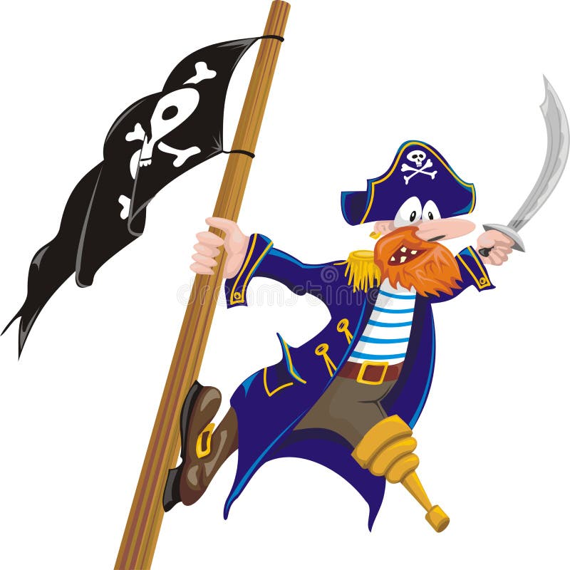 Cartoon Pirate Saber Looking Menacingly Stock Vector (Royalty Free)  1799985220