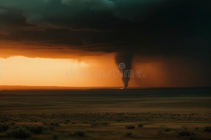 Weather Clipart-tornado swirling menacingly above a house