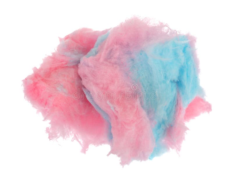 Pink and blue cotton candy isolated on a white background. Pink and blue cotton candy isolated on a white background.