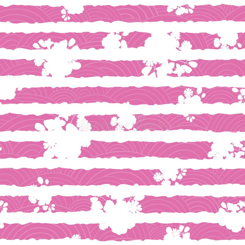 Menchii i białego kwiecisty textured lampasa wzór royalty ilustracja Menchii i białego kwiecisty textured lampasa wzór royalty ilustracja