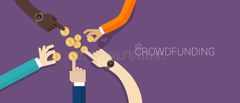Menigte financieringsgeld stock illustratie Menigte financieringsgeld stock illustratie