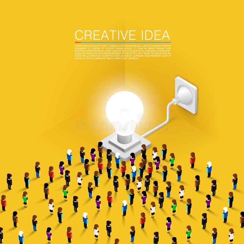 Menigtemensen toegewijd idee vector illustratie Menigtemensen toegewijd idee vector illustratie