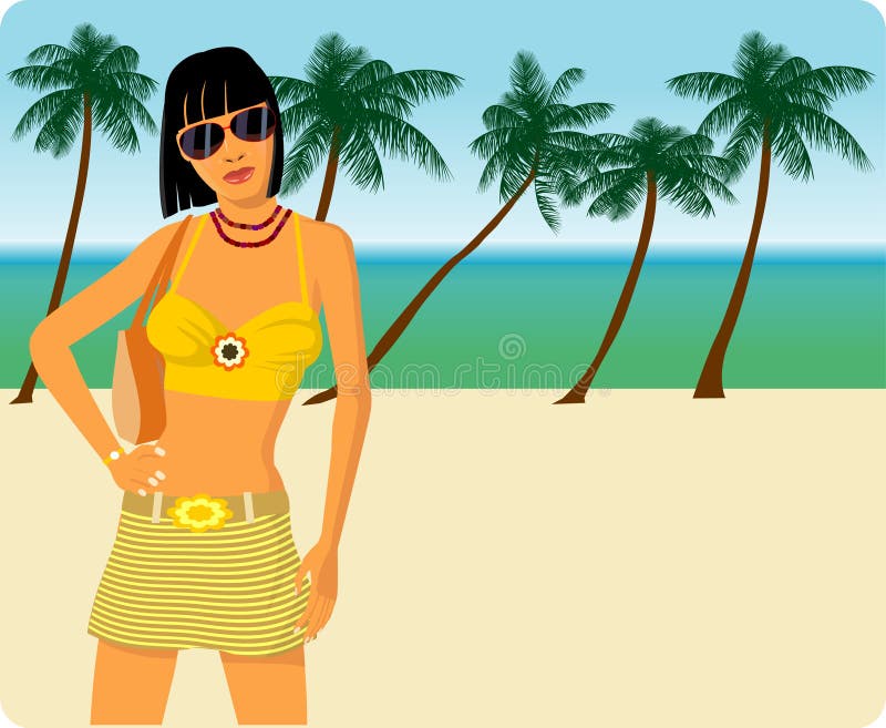 Rapariga ilustração royalty free