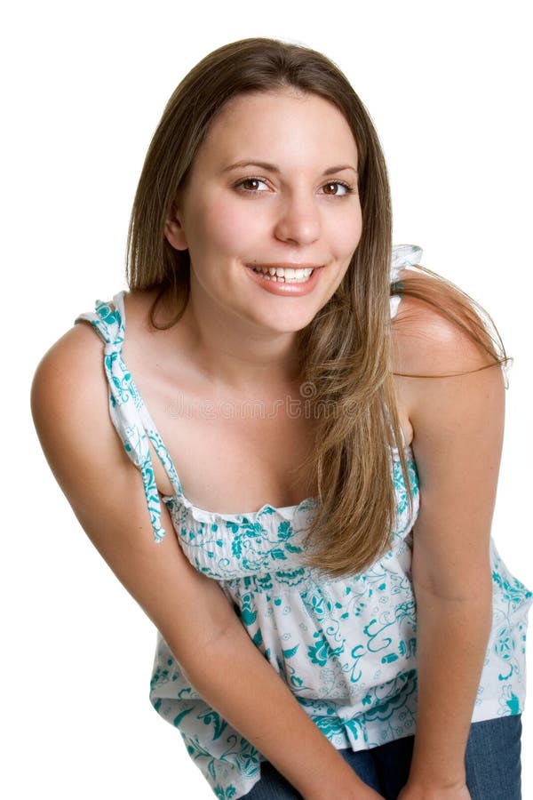 Menina adolescente de sorriso imagens de stock Menina adolescente de sorriso imagens de stock