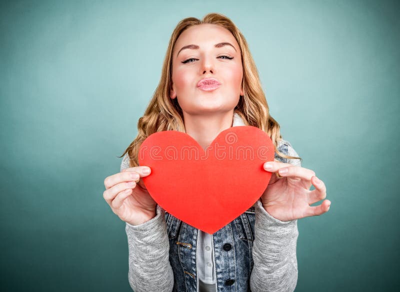 Menina adolescente no amor imagem de stock Menina adolescente no amor imagem de stock