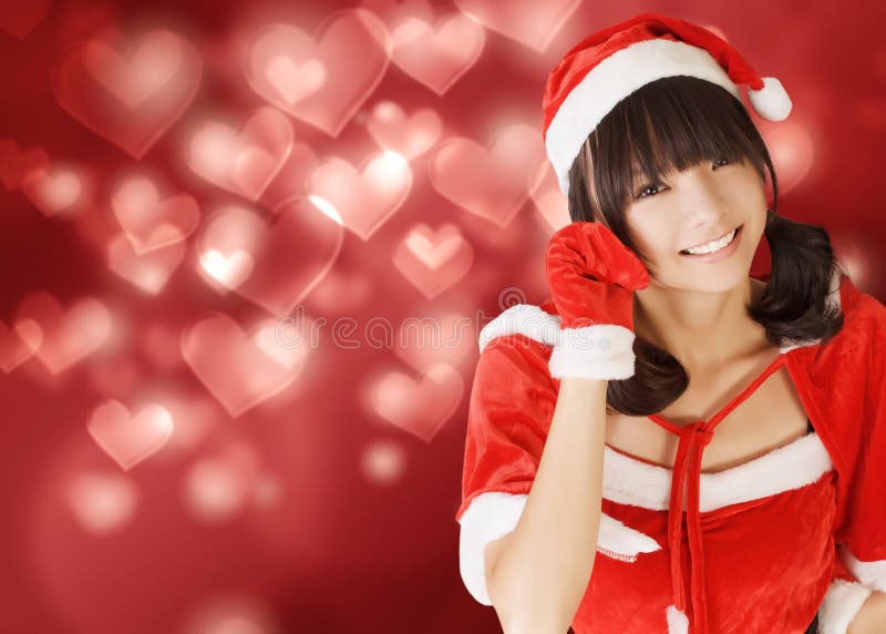 Menina adorável feliz do Natal imagens de stock