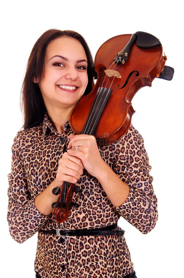 menina bonita com violino fotografia de stock menina bonita com violino fotografia de stock