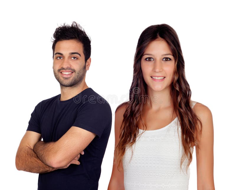 Menina bonita e homem considerável fotografia de stock royalty free Menina bonita e homem considerável fotografia de stock royalty free