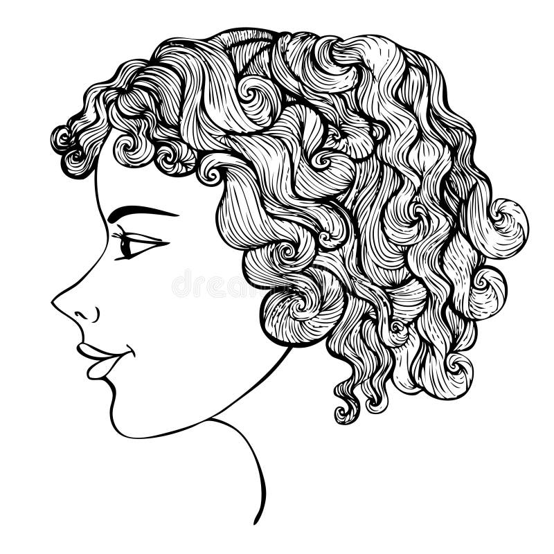 Como desenhar desenhe um penteado: cabelo cacheado 