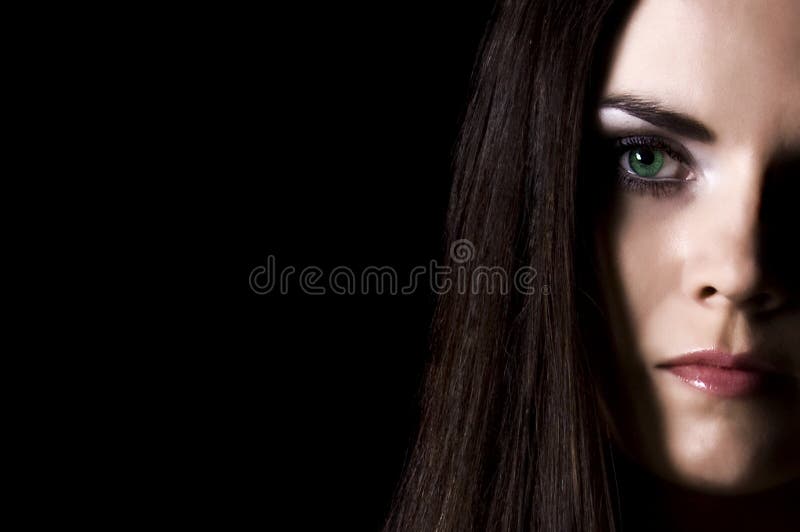 Menina com olhos verdes imagens de stock royalty free Menina com olhos verdes imagens de stock royalty free