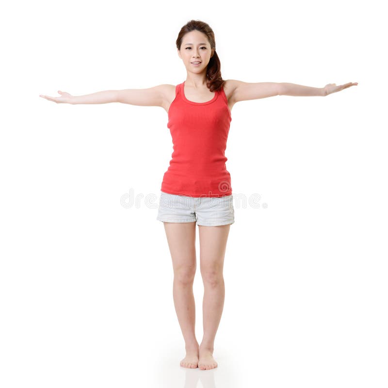 Rapariga de yoga fotografia de stock