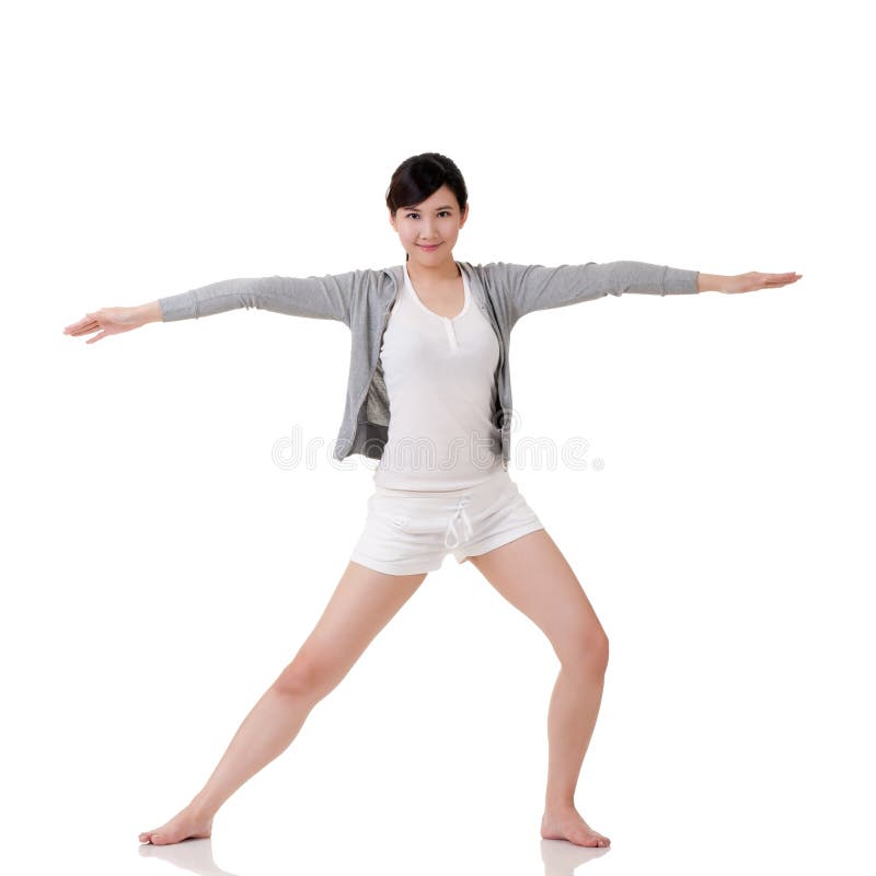 Menina da ioga foto de stock