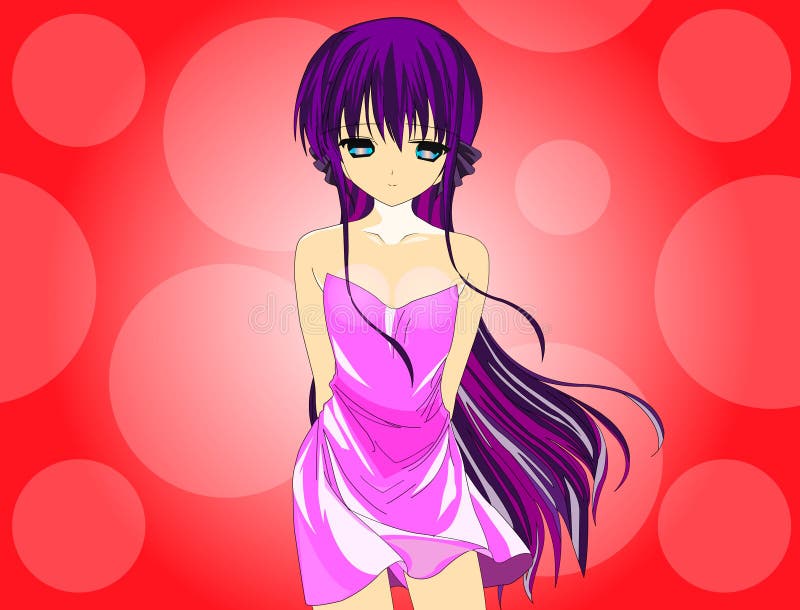Menina sexy do Anime ilustração stock. Ilustração de desenho