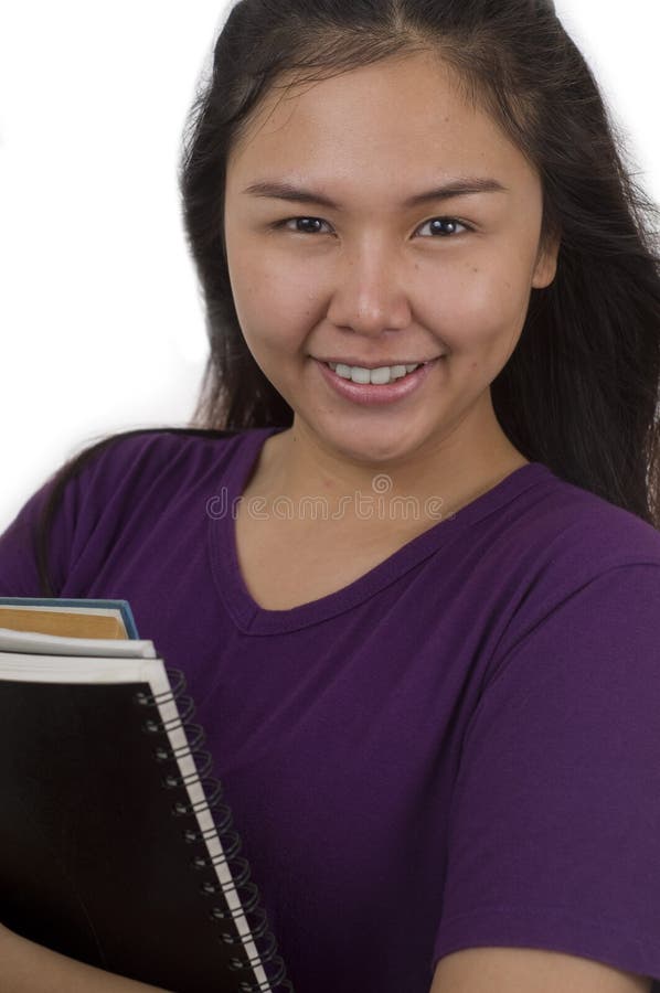Menina do estudante com sorriso bonito imagens de stock