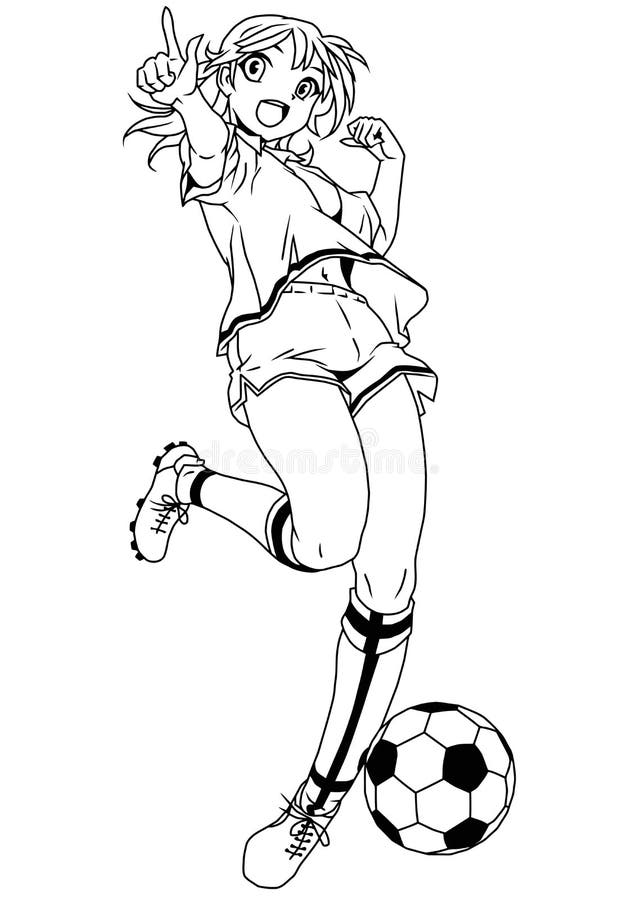 Garoto número 9 anime de ilustração de futebol
