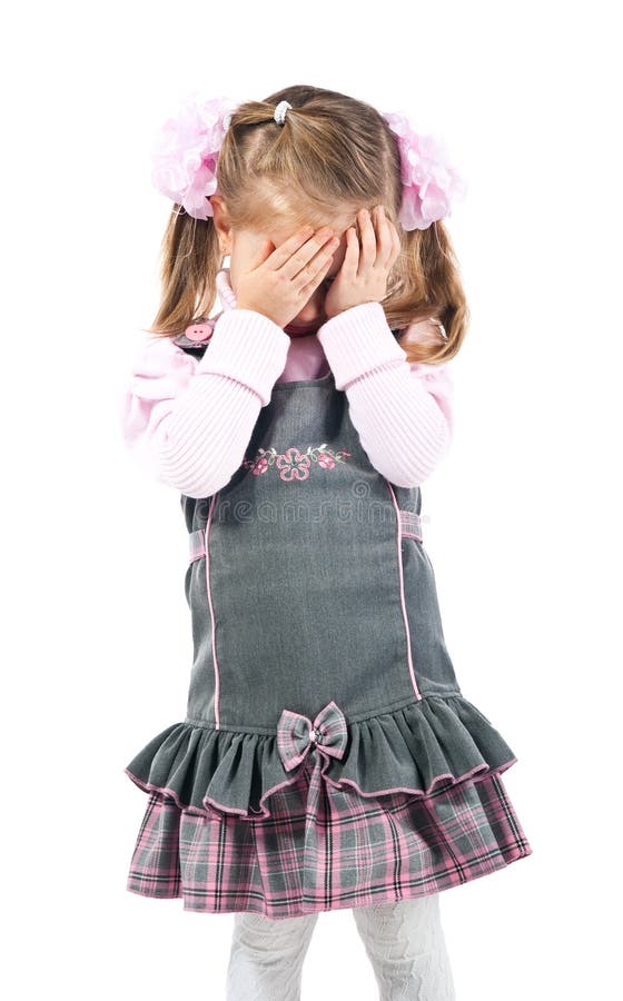 Chora, menina. Fotografia de estúdio imagens de stock royalty free