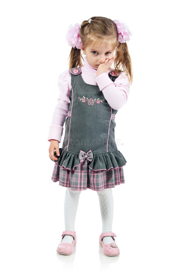 Chora, pequena. Fotografia de estúdio fotos de stock