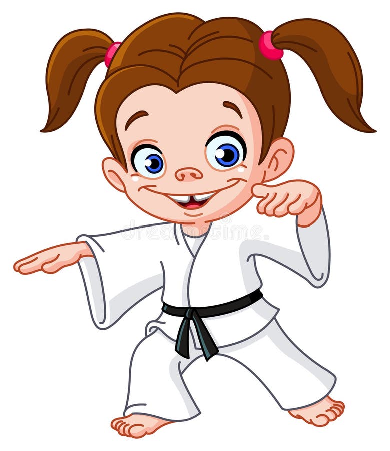 Menina do karaté ilustração do vetor Menina do karaté ilustração do vetor