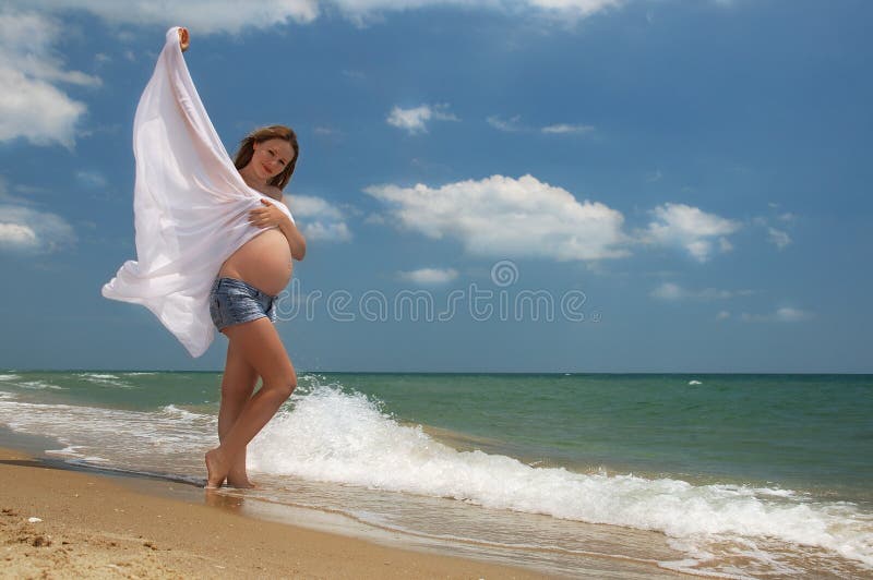 Rapariga grávida foto de stock