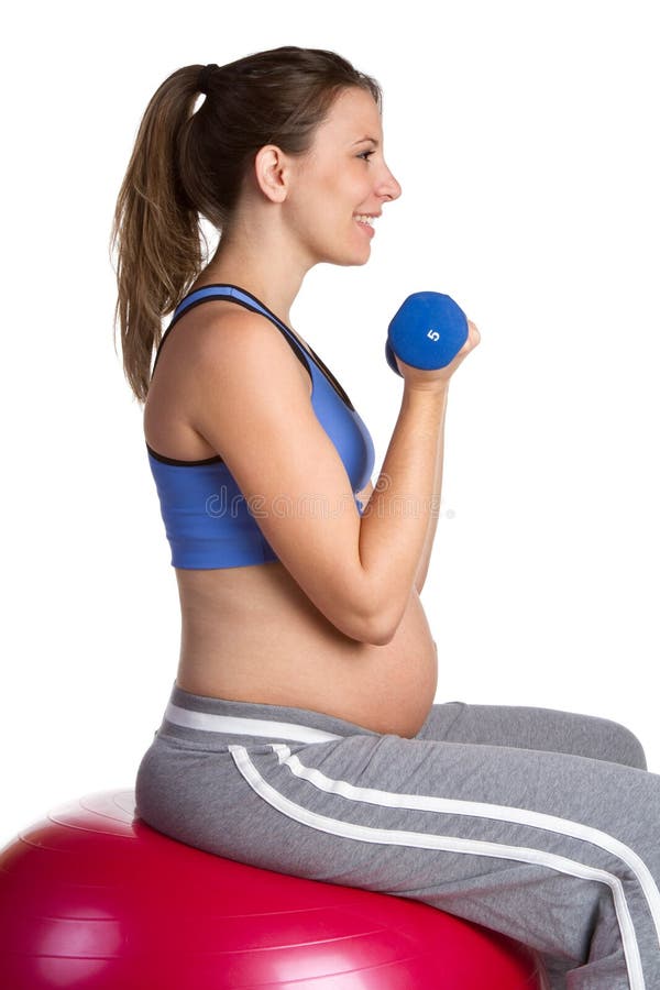 Rapariga grávida em forma imagens de stock royalty free