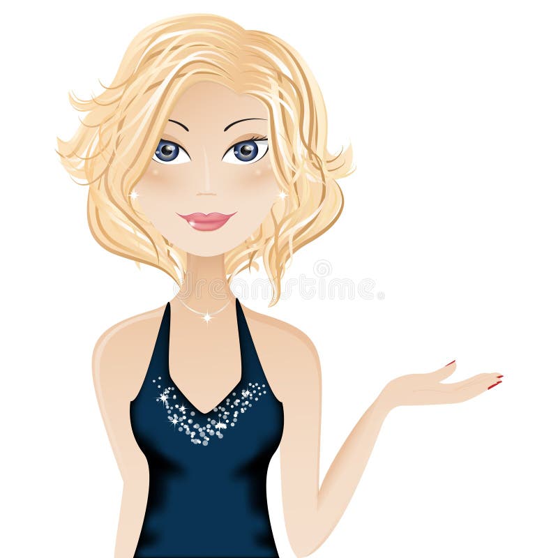 Menina loura ilustração do vetor Menina loura ilustração do vetor