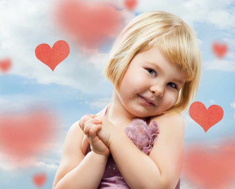 Menina Loving foto de stock Menina Loving foto de stock
