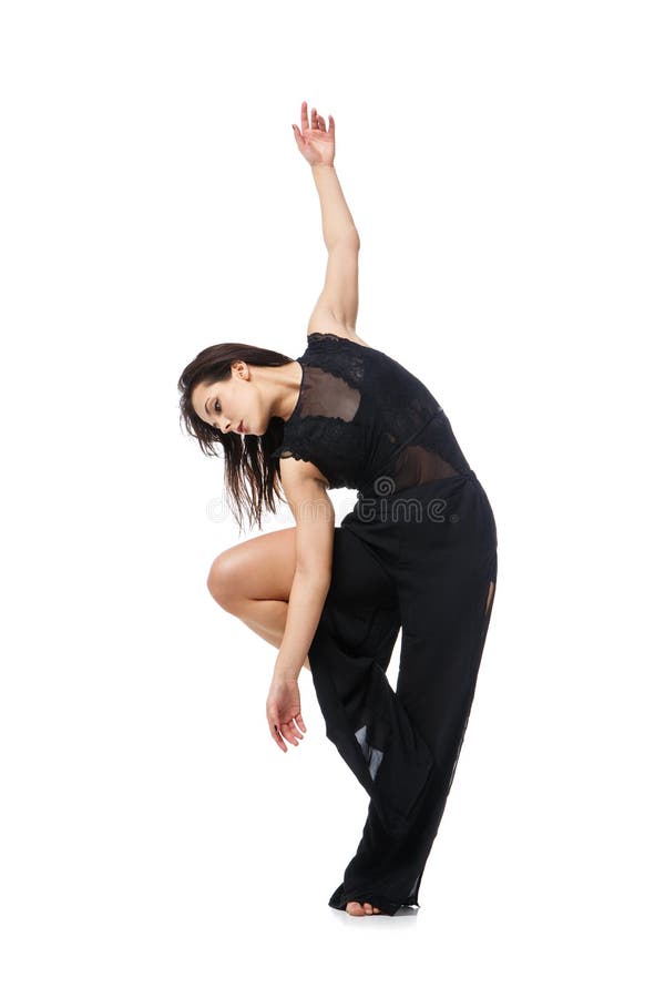 Menina moderna bonita do dançarino fotografia de stock