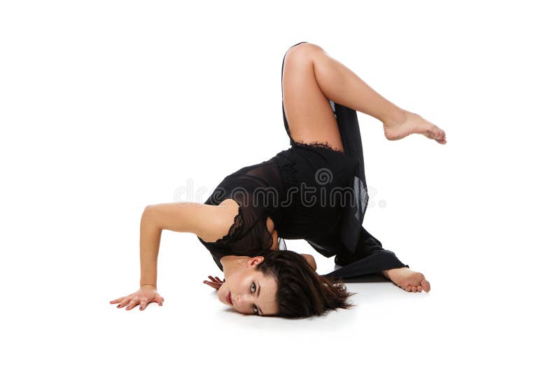 Menina moderna bonita do dançarino fotografia de stock royalty free