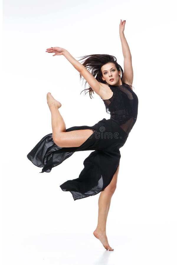 Menina moderna bonita do dançarino fotografia de stock