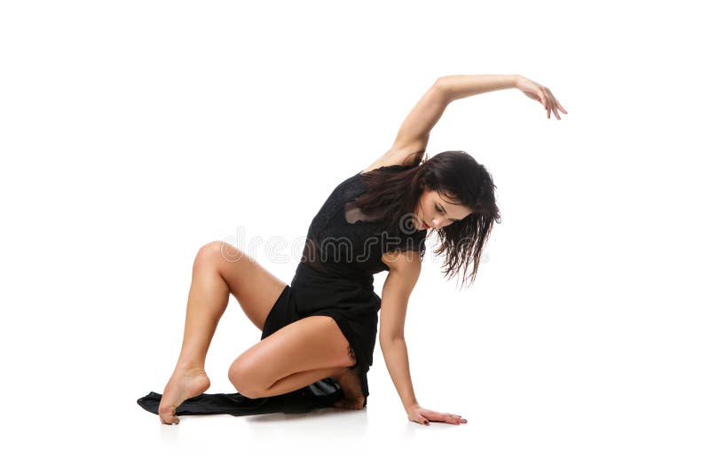Menina moderna bonita do dançarino imagem de stock